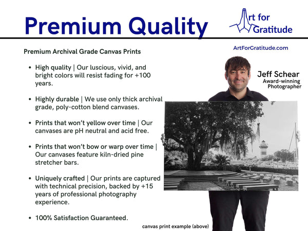 (Black And White) Custom Canvas Print Any Photograph In Shop, on 1.5 inch Gallery Wrapped Canvas, Variety Of Sizes Available