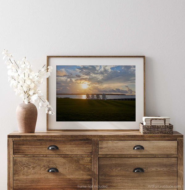 Adirondack Chairs Overlooking the Bay