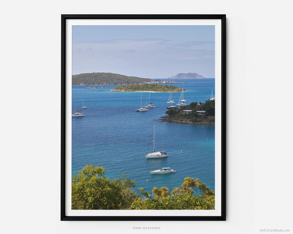 Caneel Bay Sailboats, St. John USVI Fine Art Photography Print