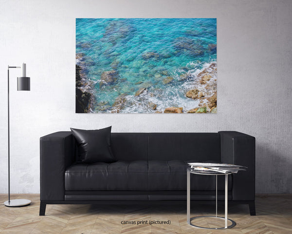 Clear Blue Caribbean Ocean, St. John USVI Fine Art Canvas Print