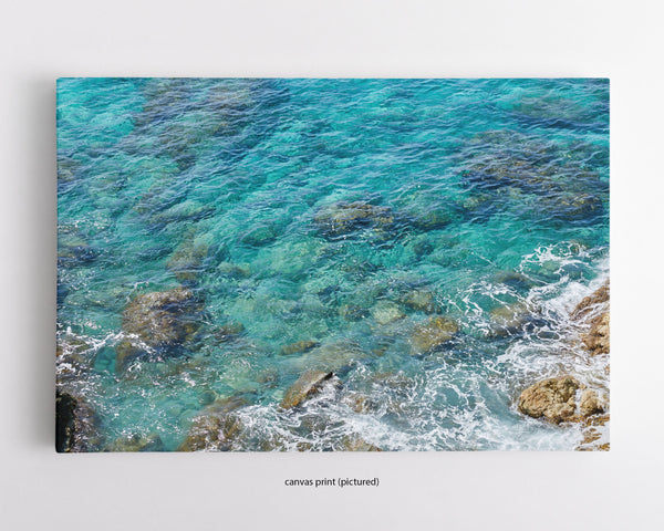 Clear Blue Caribbean Ocean, St. John USVI Fine Art Canvas Print