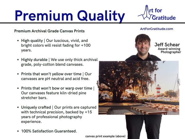 (Color) Custom Canvas Print Any Photograph In Shop, on 1.5 inch Gallery Wrapped Canvas, Variety Of Sizes Available