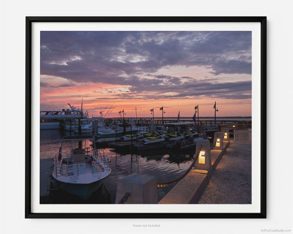 Harbour Town Boat Dock at Sunset