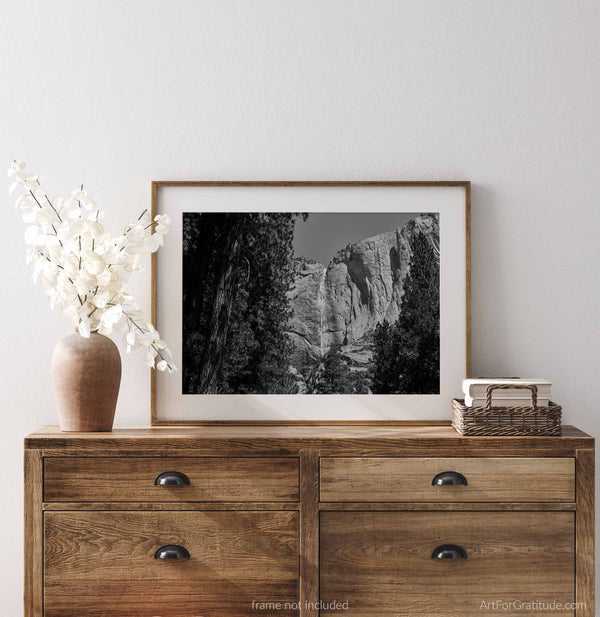 Yosemite Falls, Yosemite Black And White Fine Art Photography Print
