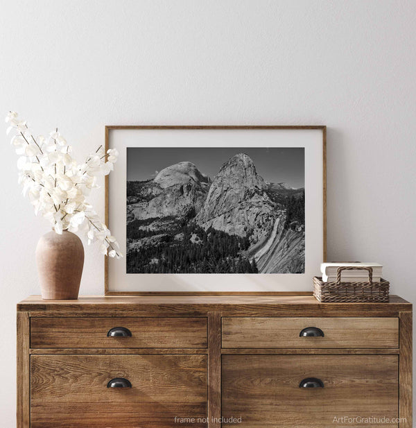 Nevada Falls, Yosemite Black And White Fine Art Photography Print