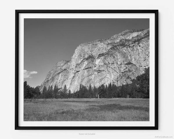 El Capitan Over Cook's Meadow, Yosemite Black & White Fine Art Photography Print