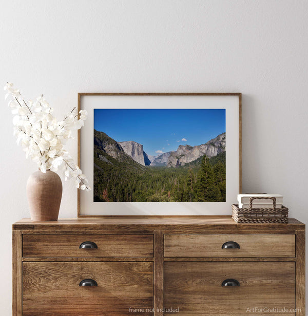 Tunnel View At Yosemite National Park, Yosemite Fine Art Photography Print