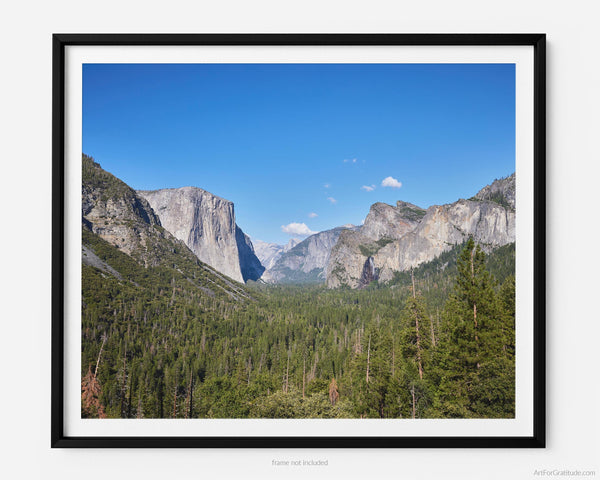 Tunnel View At Yosemite National Park, Yosemite Fine Art Photography Print