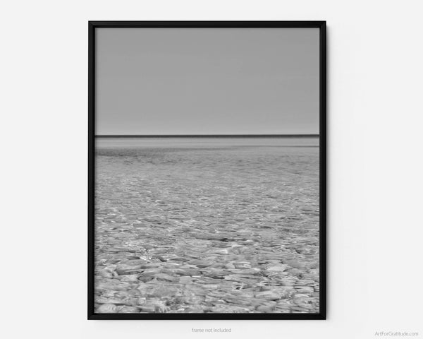 Schoolhouse Beach, Door County Black And White Fine Art Photography Print