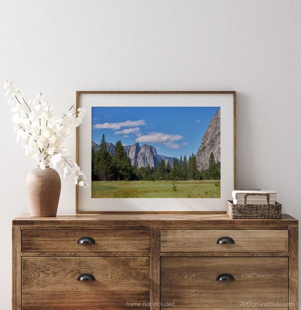 Cathedral Rock Over Cook's Meadow, Yosemite Fine Art Photography Print