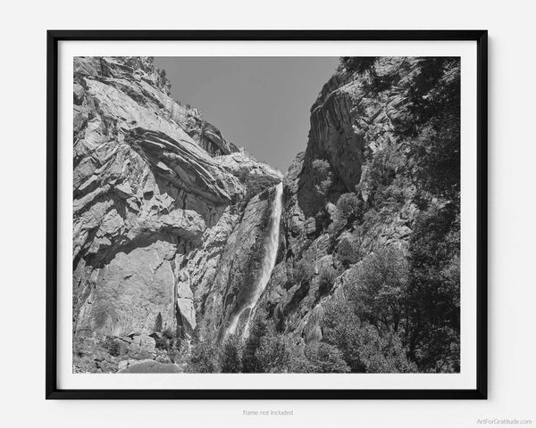Yosemite Falls, Yosemite Black And White Fine Art Photography Print