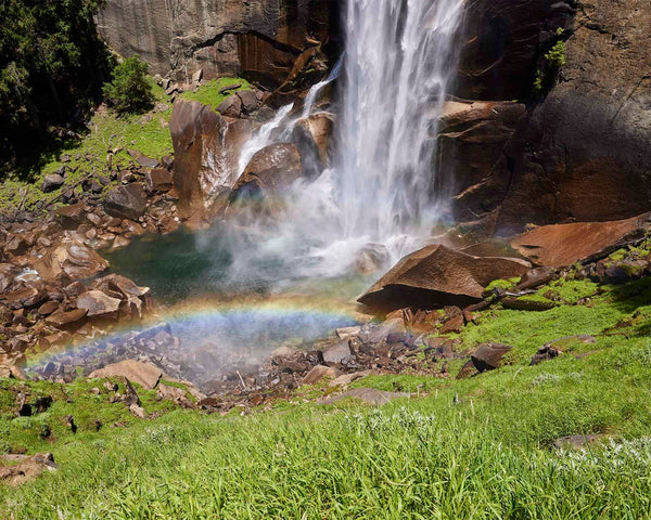 Waterfall Rainbow In Vernal Falls, Yosemite Fine Art Photography Print