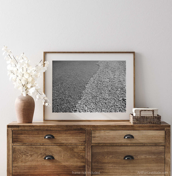 Schoolhouse Beach, Door County Wisconsin Black & White Fine Art Photography Print