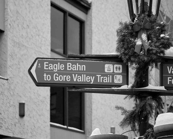 Lionshead Village Sign to Eagle Bahn Gondola & Gore Valley Trail