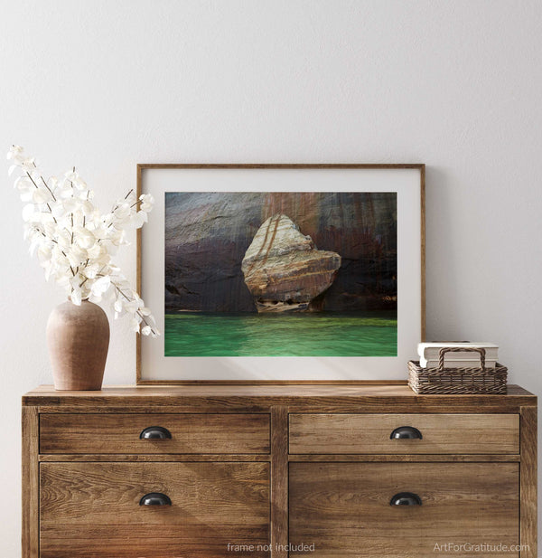 Mitten Rock, Pictured Rocks Michigan Fine Art Photography Print