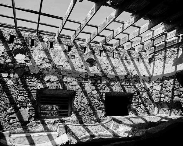 Sugar Mill Plantation Ruins Off Reef Bay Trail, St. John USVI Black And White Fine Art Photography Print