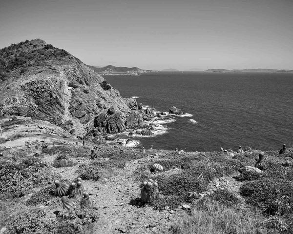 Ram Head Peak On Ram's Head Trail, St. John USVI Black And White Fine Art Photography Print