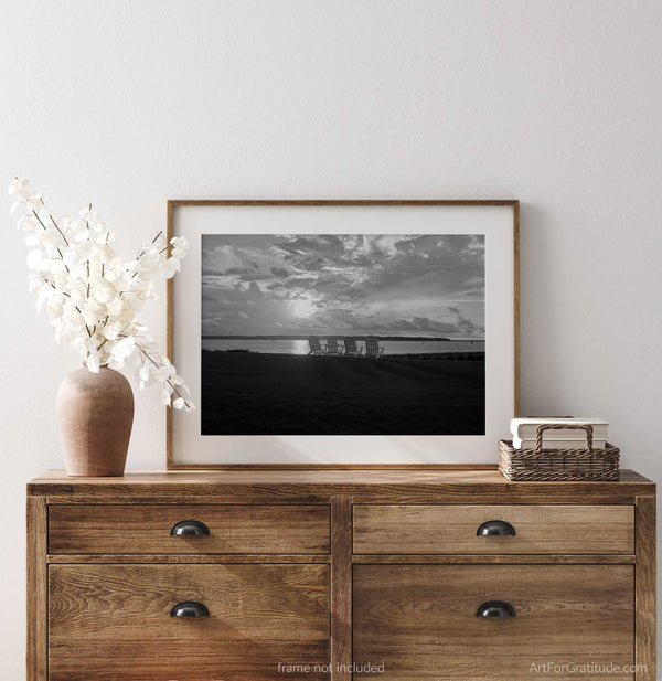 Harbour Town Golf Links, Hilton Head Island Black And White Fine Art Photography Print, In Sea Pines