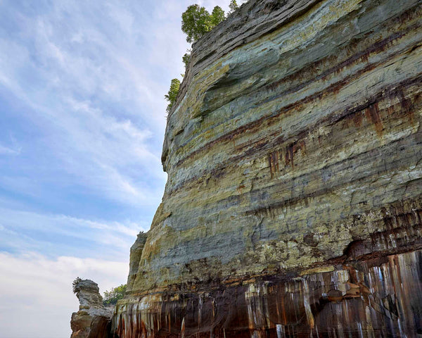 Kissing Rock And Sandstone Cliffs, Pictured Rocks Michigan Fine Art Photography Print
