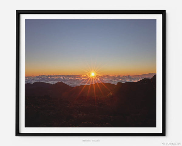 Haleakalā Summit At Sunrise, Haleakalā National Park Fine Art Photography Print, In Maui Hawaii, Pā Kaʻoao Trail Overlook
