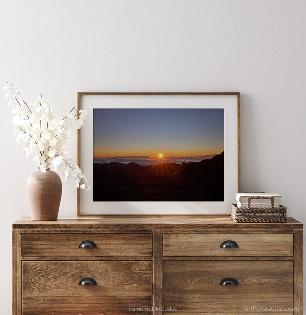 Haleakalā Summit At Sunrise, Haleakalā National Park Fine Art Photography Print, In Maui Hawaii, Pā Kaʻoao Trail Overlook