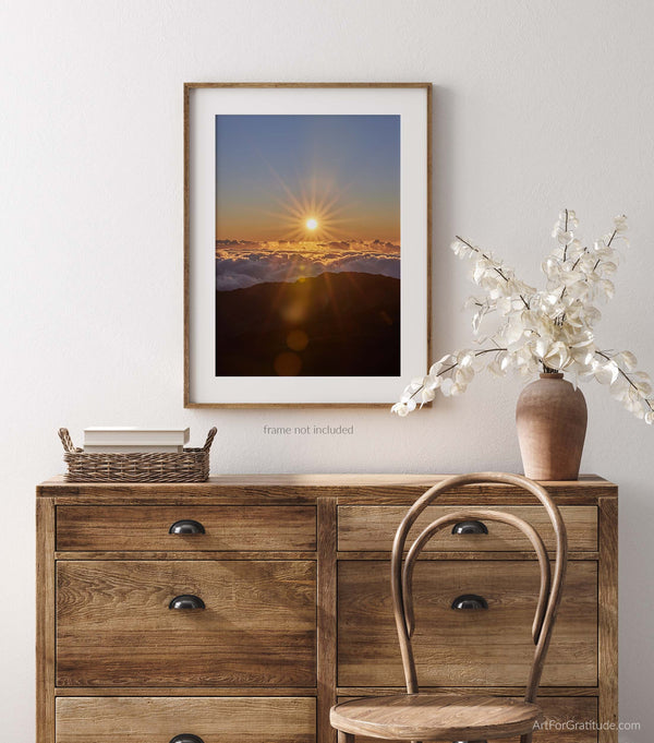 Haleakalā Summit At Sunrise, Haleakalā National Park Fine Art Photography Print, In Maui Hawaii, Pā Kaʻoao Trail Overlook