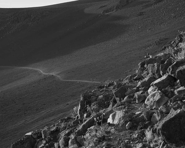 Sliding Sands Trail At Sunrise, Haleakalā National Park Black And White Fine Art Photography Print, In Maui Hawaii, Keonehe‘ehe‘e Hike