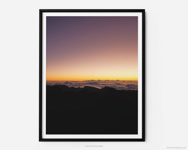 Haleakalā Summit At Sunrise, Haleakalā National Park Fine Art Photography Print, In Maui Hawaii, Pā Kaʻoao Trail Overlook