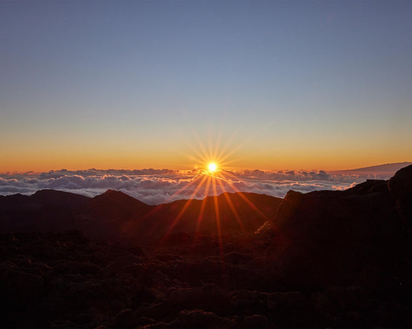 Haleakalā Summit At Sunrise, Haleakalā National Park Fine Art Photography Print, In Maui Hawaii, Pā Kaʻoao Trail Overlook