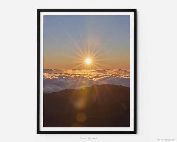 Haleakalā Summit At Sunrise, Haleakalā National Park Fine Art Photography Print, In Maui Hawaii, Pā Kaʻoao Trail Overlook