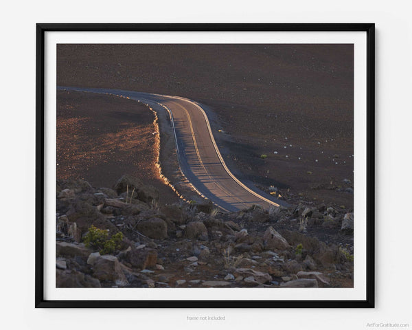 Crater Road At Haleakalā Summit At Sunrise, Haleakalā National Park Fine Art Photography Print, In Maui Hawaii