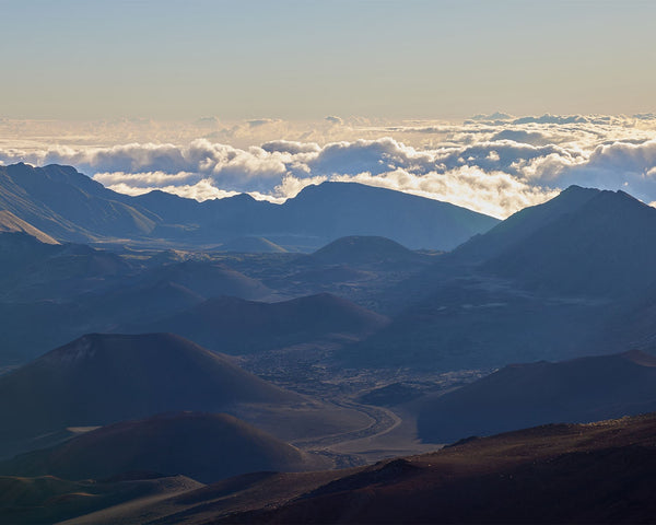 Haleakalā Summit View Towards Sliding Sands Trail, Haleakalā National Park Fine Art Photography Print, In Maui Hawaii