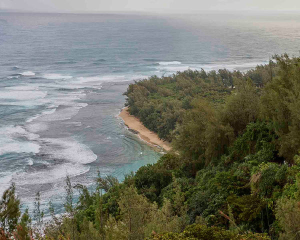 View Of Ke&#39;e Beach On Nā Pali Coast Hike, A Kauai Hawaii Fine Art Photography Print, Art For Gratitude