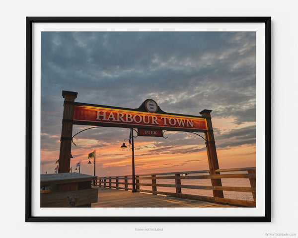 Harbour Town Pier Dock Sign, Hilton Head Island Fine Art Photography Print