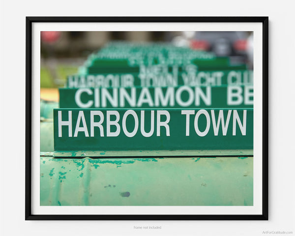 Harbor Town Mailbox Sign, Hilton Head Island Fine Art Photography Print