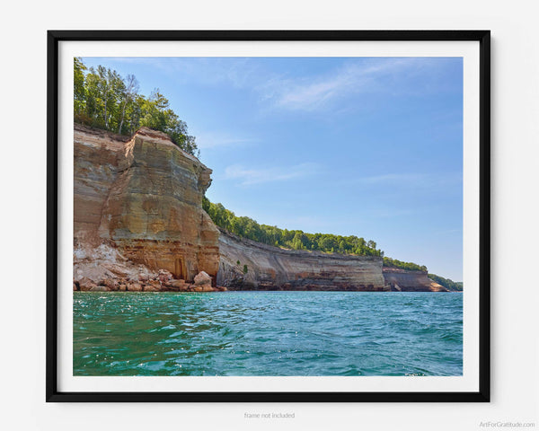 Sandstone Cliffs, Pictured Rocks Michigan Fine Art Photography Print