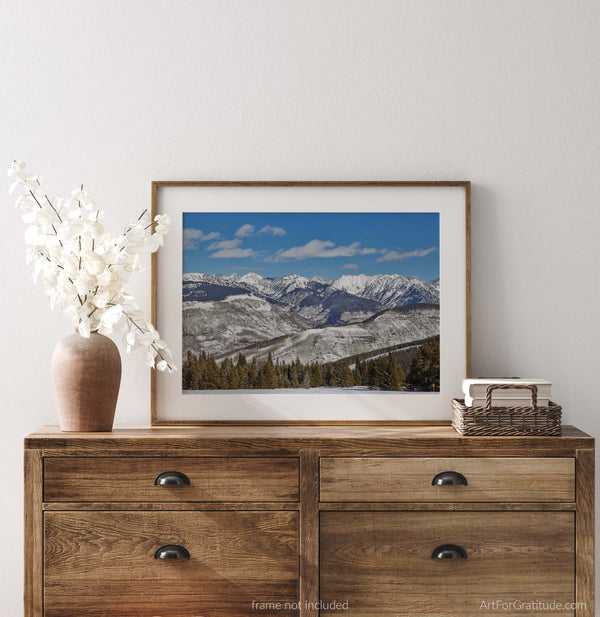 Vail Ski Resort Rocky Mountains, Vail Colorado Fine Art Photography Print