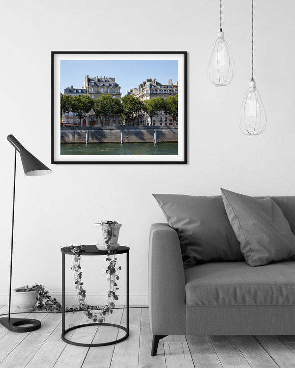 View Of Paris Homes From Seine River, Paris France Fine Art Photography Print