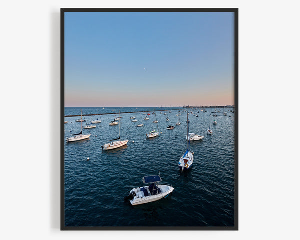 Sail Boats On Lake Michigan, Chicago Illinois Fine Art Photography Print