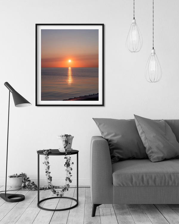 Sunrise On Lake Michigan, Chicago Illinois Fine Art Photography Print