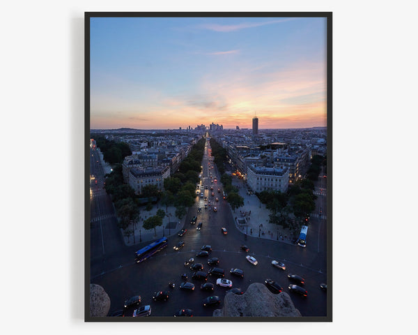 Paris City View At Sunset, Paris France Photography Print