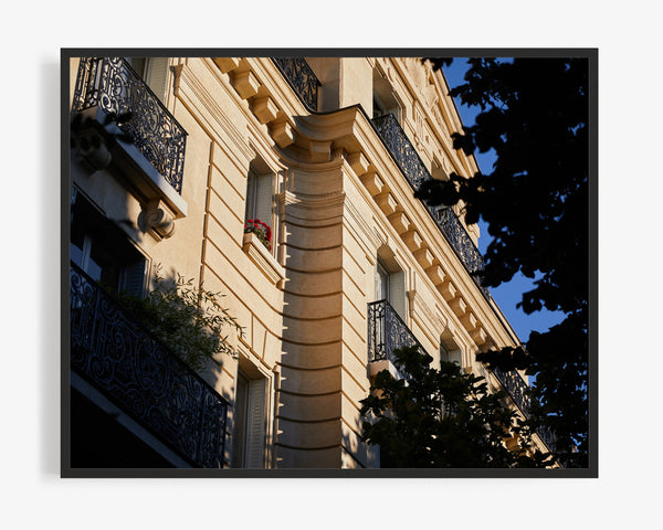 Paris Apartment Window At Sunset, Paris France Photography Print