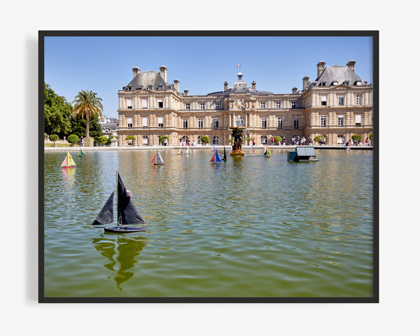 Boats on Jardin Des Tuileries, Paris France Photography Print