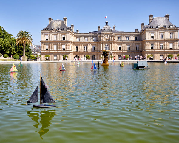 Boats on Jardin Des Tuileries, Paris France Photography Print