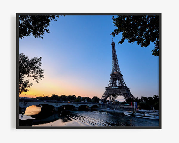 Eiffel Tower On River Siene At Sunrise, Paris France Fine Art Photography Print
