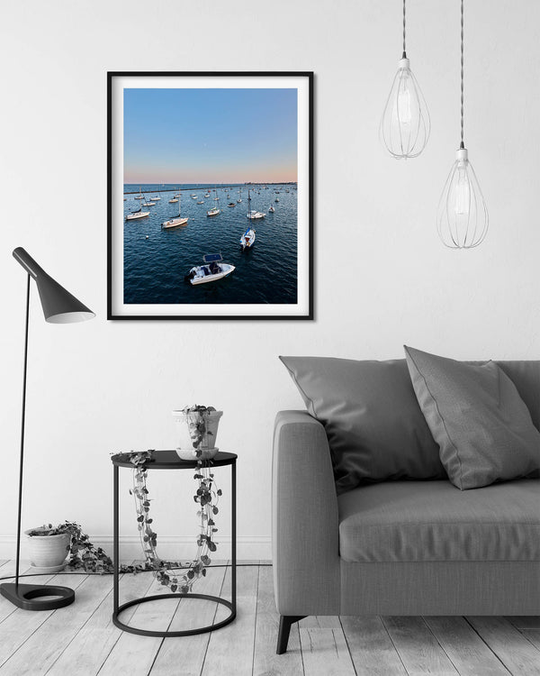 Sail Boats On Lake Michigan, Chicago Illinois Fine Art Photography Print