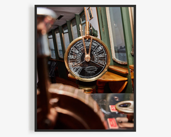 Engine Order Telegraph on Abegweit Boat, Chicago Illinois Fine Art Photography Print