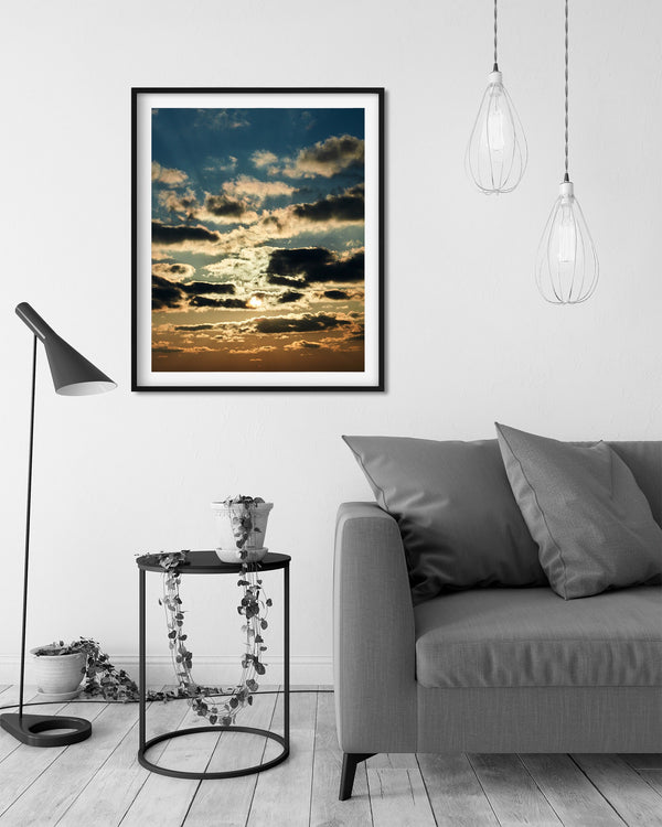 Stunning Sky Sunset, Chicago Illinois Fine Art Photography Print