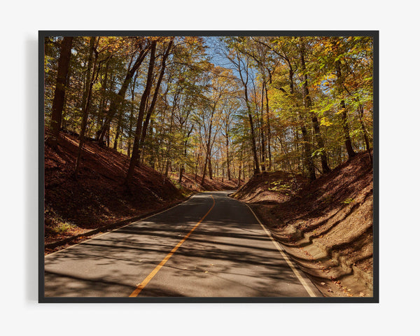 Fall On Spooky Hollow Road, Cincinnati Ohio Fine Art Photography Print