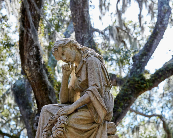 Statue At Bonaventure Cemetery, Savannah Georgia Photography Print